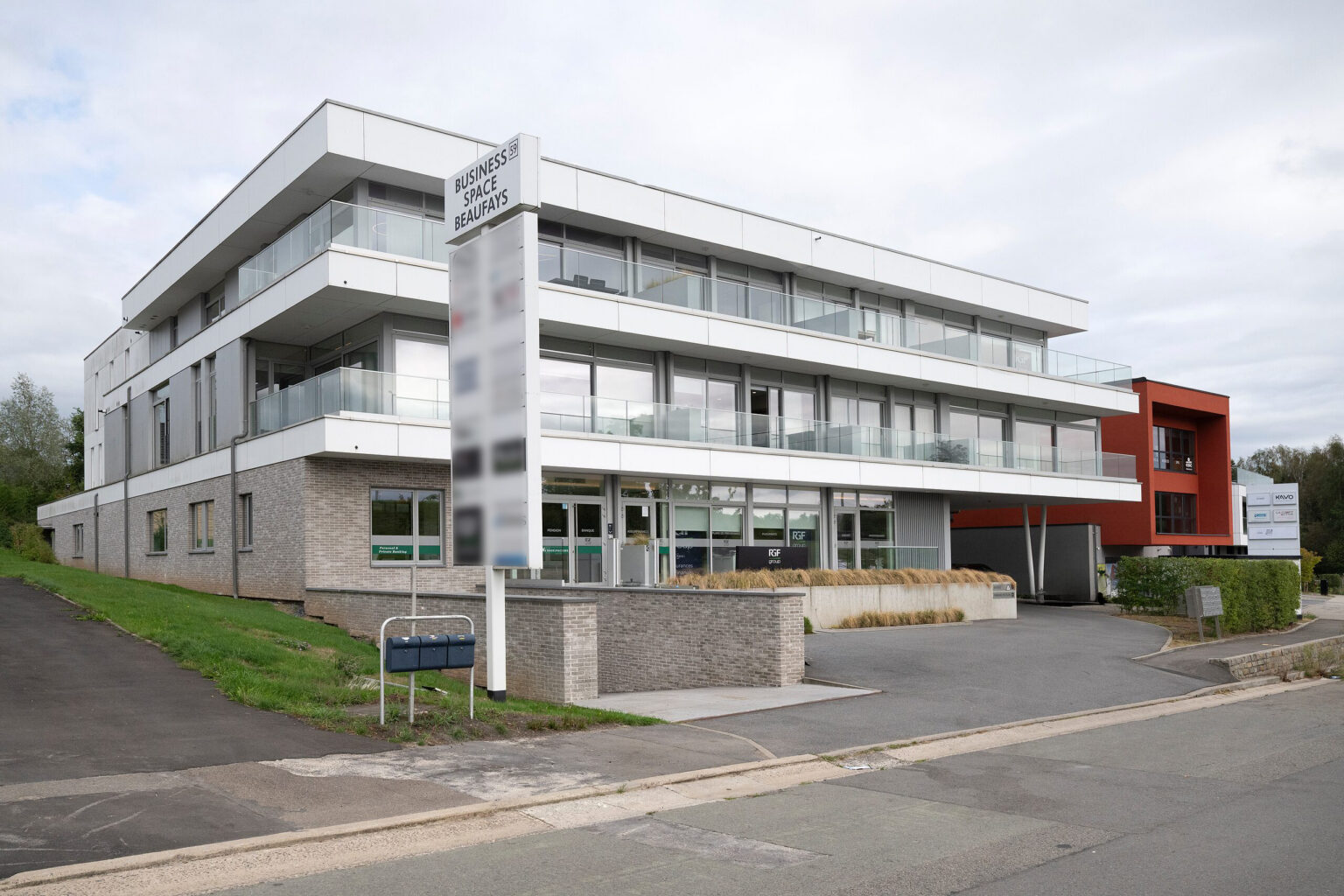 Façade des bureaux de la Fiduciaire Soreco à Beaufays